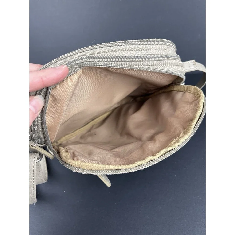 Multisac North South Ziparound Crossbody Bag Beige Organizer‎ Multi Pocket